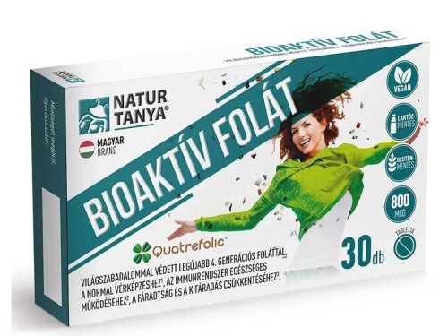 Natur Tanya® Bioaktív vegán folát. Világszabadalommal védett legújabb 4. generációs Quatrefolic® folát